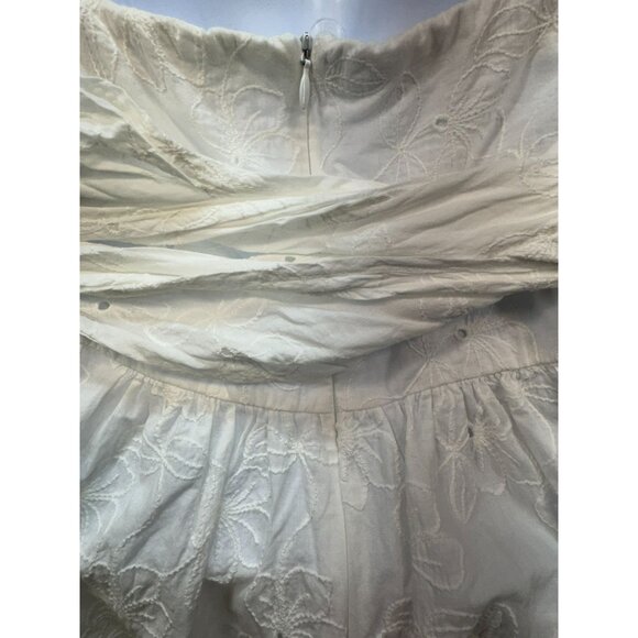 Bisou Bisou Womens Embroidered Halter Wrap Dress Size 4 White  Floral Pattern - Picture 10 of 14